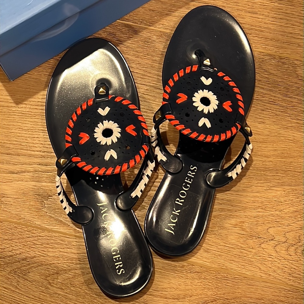 👋🏾 Jack Roger’s Georgica Jelly + Woven Sandal Size 8 brand new in box sandal